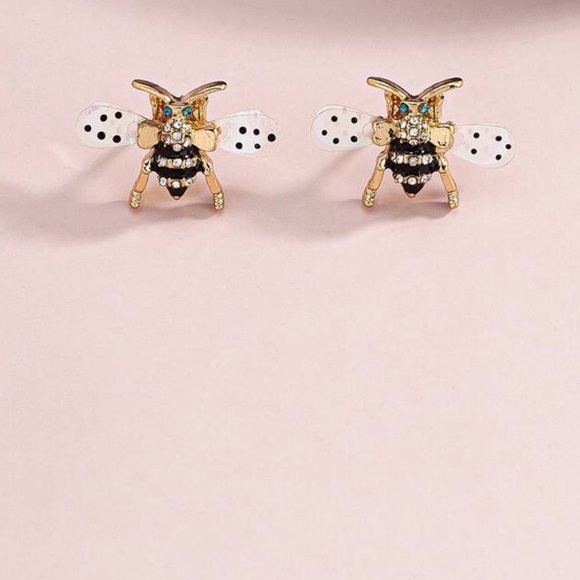 Holographic Winged Bee~ Polka Dot 3D Mobile Bumblebee Honeybee Funky Quirky Stud - Picture 6 of 16